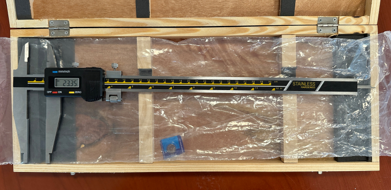 Dig.-Taschen-Messschieber, mit Rolle, 300 mm